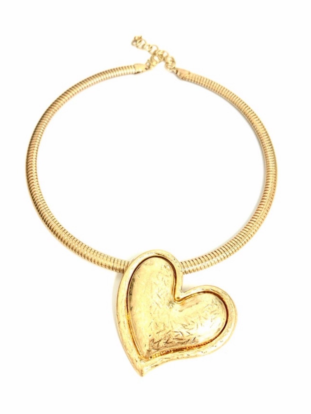 Gold Heart Pendant Necklace